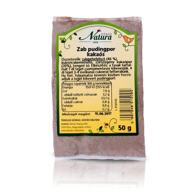 Natura zab pudingpor kakaós 50g 