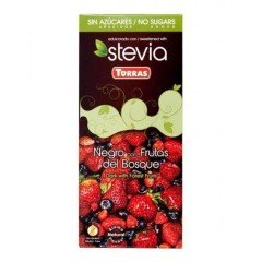 Torras stevia 04. étcsokoládé erdei gyümölcs 125g Torras stevia 04. étcsokoládé erdei gyümölcs 125g