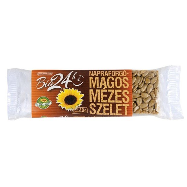 Biopont bio mézes szelet napraforgós 40g 