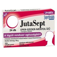 Jutavit jutasept szopogató tabletta eper-szeder 24db Jutavit jutasept szopogató tabletta eper-szeder 24db