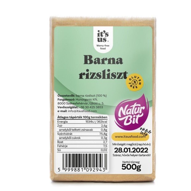 Naturbit barna rizsliszt 500g 