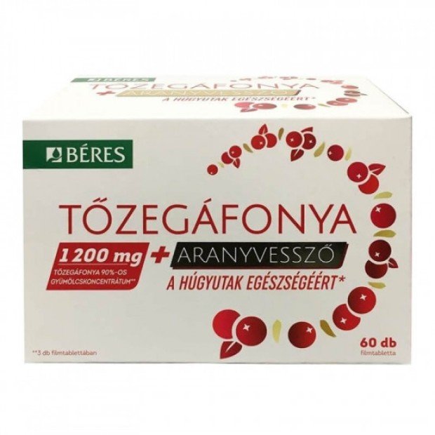 Béres tőzegáfonya+aranyvessző tabletta 60db