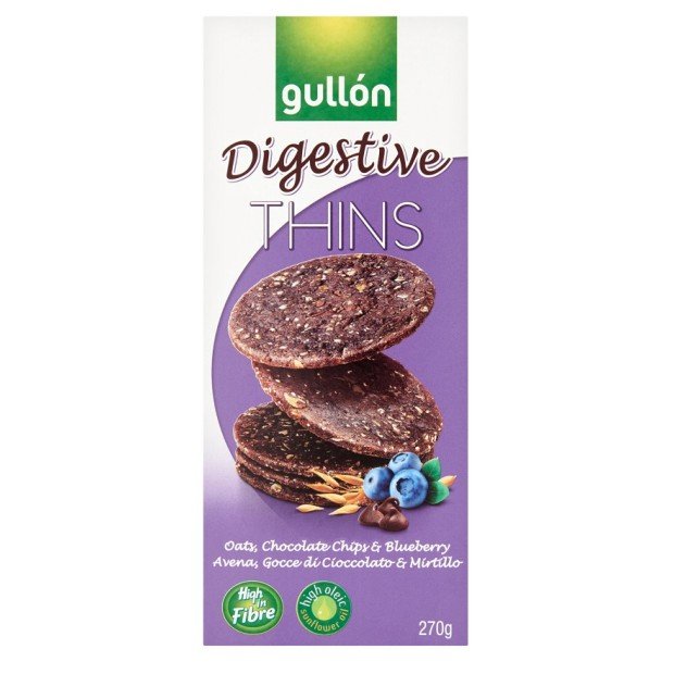 Gullón digestive thins áfonyás keksz 270g