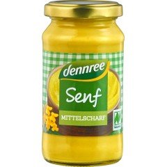 Dennree bio mustár középerős 200ml