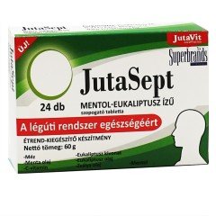 Jutavit jutasept szopogató tabletta menthol-eukaliptusz 24db Jutavit jutasept szopogató tabletta menthol-eukaliptusz 24db