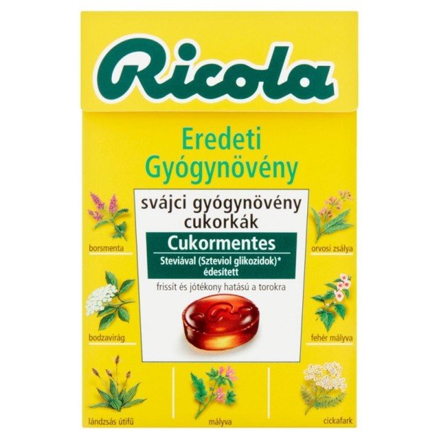 Ricola cukor eredeti gyógynövény 40g