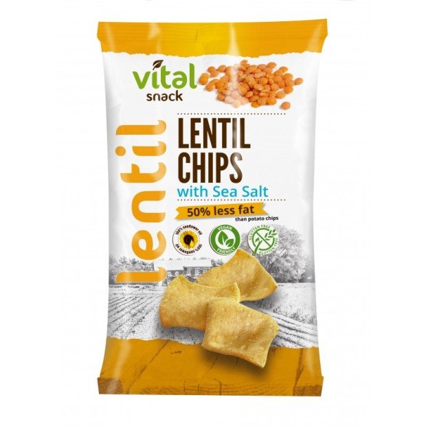 Vital lencse chips tengeri sós gluténmentes 65g