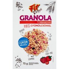 Fit reggeli granola piros gyümölcs 70g Fit reggeli granola piros gyümölcs 70g