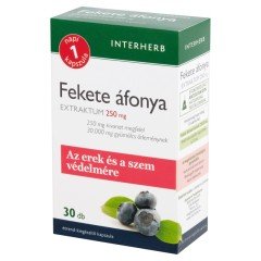 Interherb feketeáfonya kapszula 30db Interherb feketeáfonya kapszula 30db