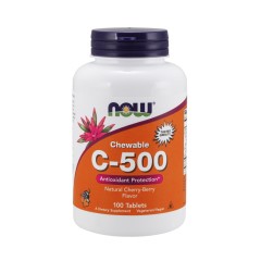 Now c-500 cseresznye ízű rágótabletta 100db Now c-500 cseresznye ízű rágótabletta 100db