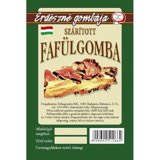 Erdészné Száritott fafülgomba 25g