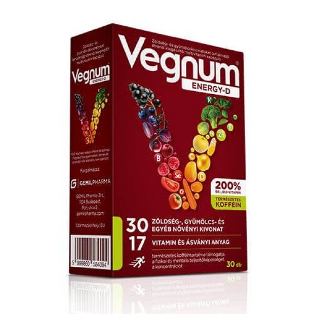 Vegnum energy-d multivitamin kapszula 30db