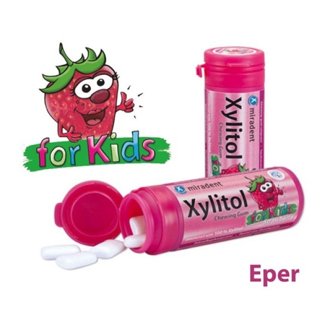 Xylitol rágógumi kids eper 30db