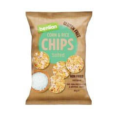 Benlian food kukorica és barnarizs chips sós 50g Benlian food kukorica és barnarizs chips sós 50g