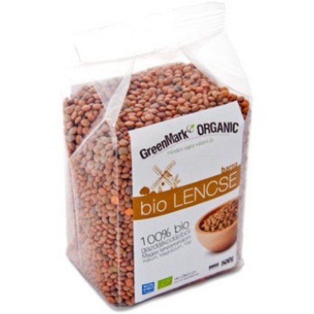 Greenmark bio lencse barna 500 g