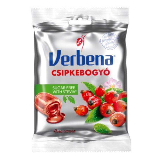 Verbena cukorka csipkebogyó light 60g 