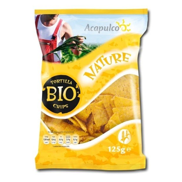 Acapulco bio tortilla chips natúr 125g