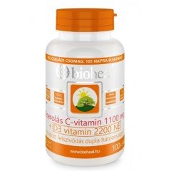 Bioheal acerolás c+d3-vitamin kapszula 105db Bioheal acerolás c+d3-vitamin kapszula 105db