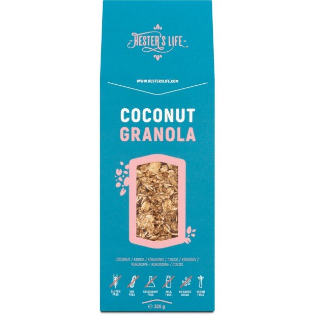 Hester's granola kókusz gluténmentes 320g