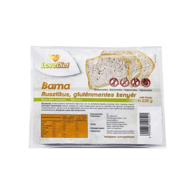 Love diet rusztikus barna kenyér 235g