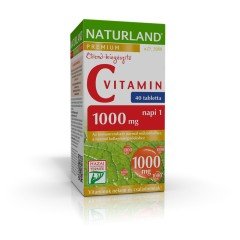 Naturland c-Vitamin tabletta 1000mg 40db Naturland c-Vitamin tabletta 1000mg 40db