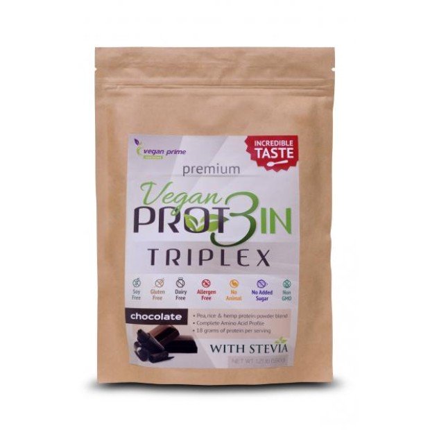 Vegan prot3in triplex fehérje csokoládé 550g