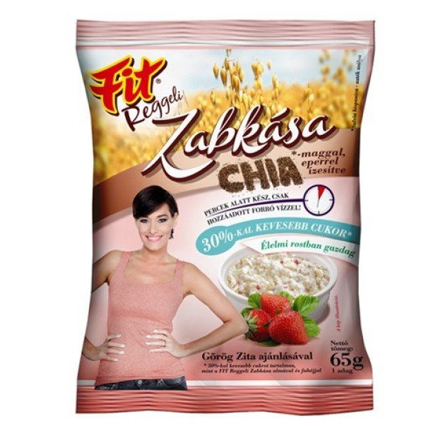 Fit reggeli zabkása chia mag-eper 65g