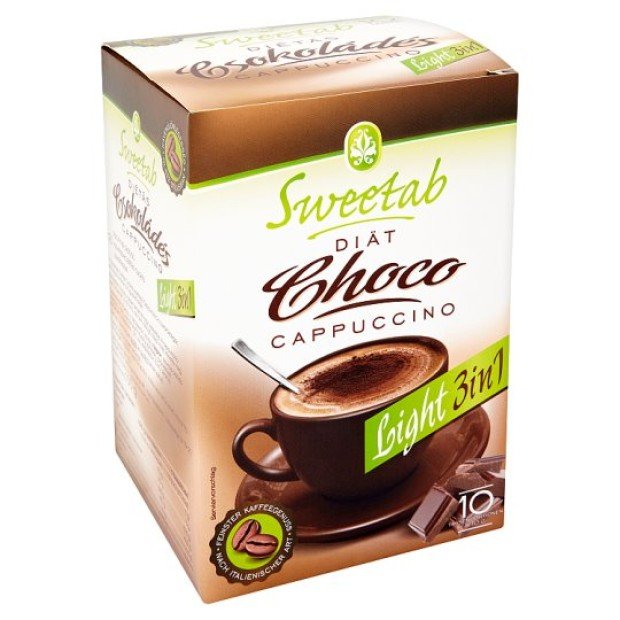 Sweetab cappuccino fruktózzal csokis 10db