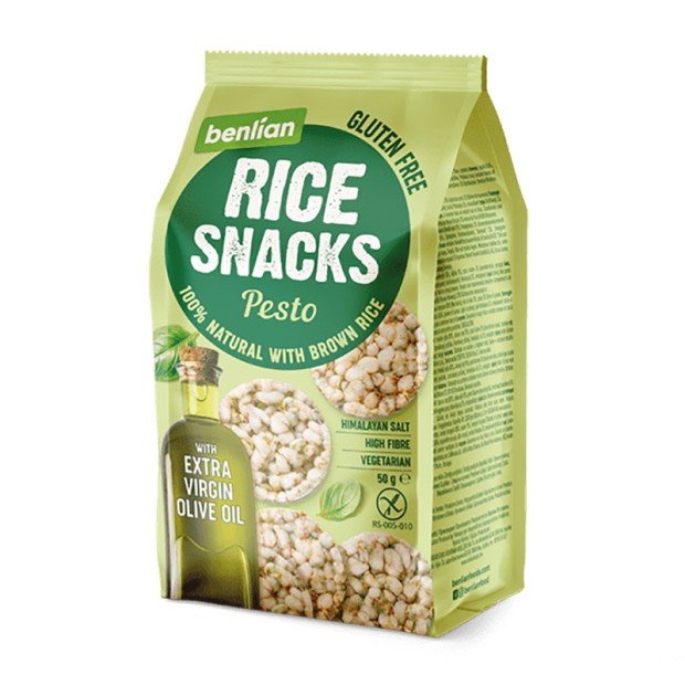 Rice snacks puffasztott rizs pesto-olivaolaj 50g
